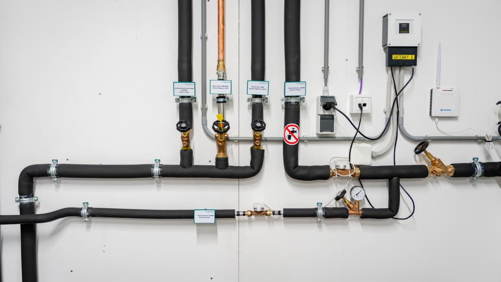 Leidingwerk achter de wand met Connect en de Gateway uitgevoerd Leidingwerk achter de wand met Connect en de Gateway uitgevoerd