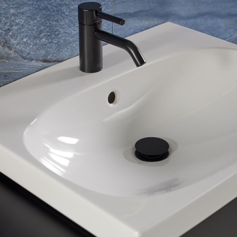 Moderne wastafel met organisch gevormde binnenkom Moderne wastafel met organisch gevormde binnenkom