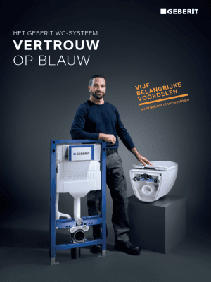Geberit WC-systeem vertrouw op blauw Geberit WC-systeem vertrouw op blauw
