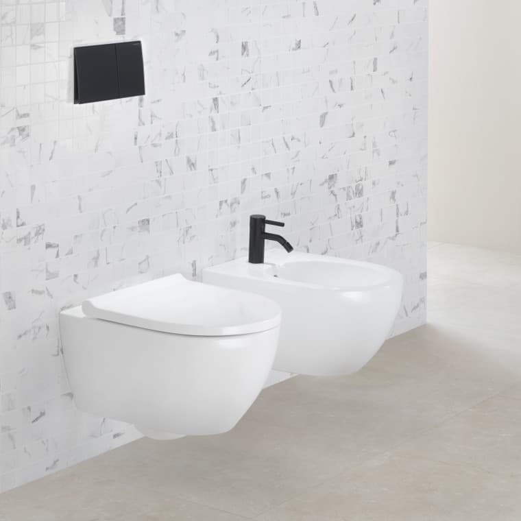 Geberit iConSquare WC en bidet. Geberit iConSquare WC en bidet.