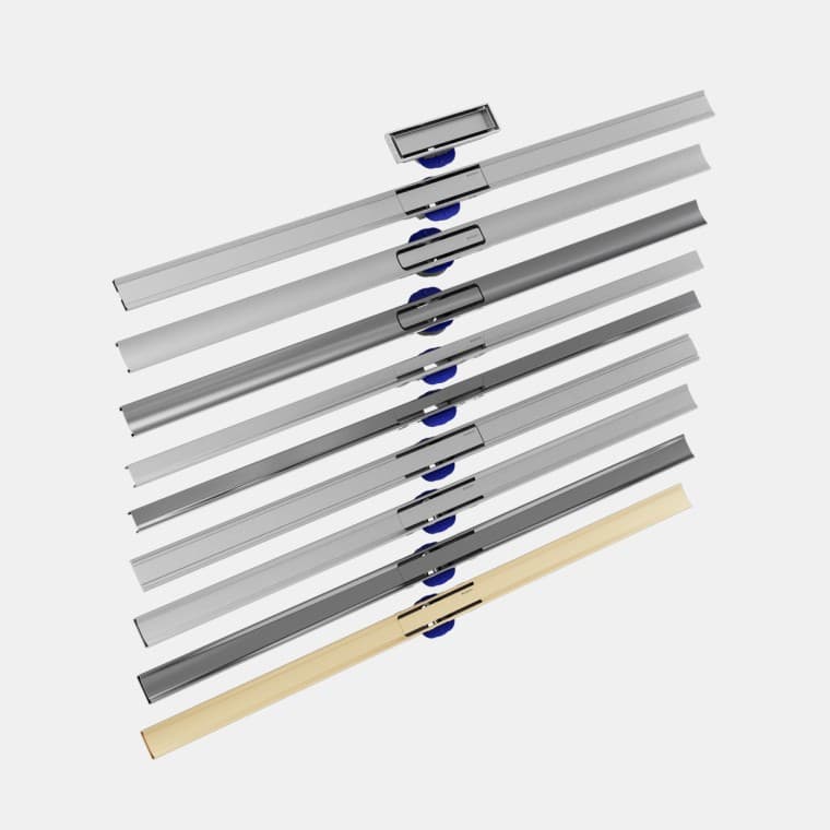 Overzicht van de Geberit CleanLine douchvloergoten Overzicht van de Geberit CleanLine douchvloergoten