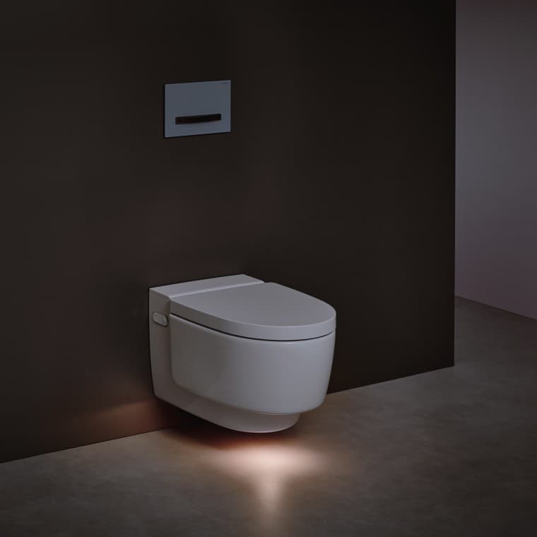 AquaClean Mera Comfort douche‑wc van Geberit met geïntegreerd oriëntatieverlichting AquaClean Mera Comfort douche‑wc van Geberit met geïntegreerd oriëntatieverlichting