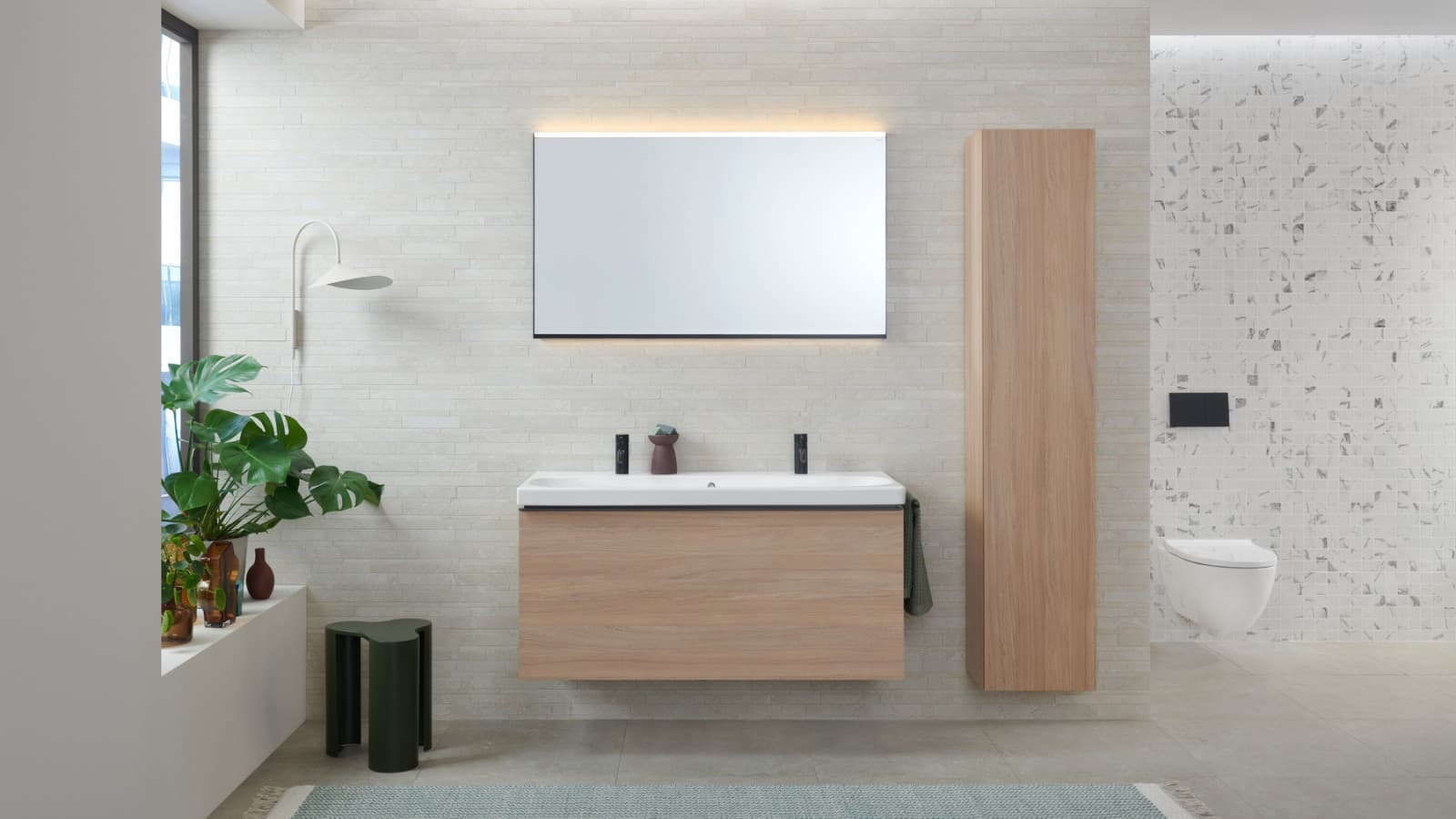 Geberit Acanto dubbele wastafel Geberit Acanto dubbele wastafel