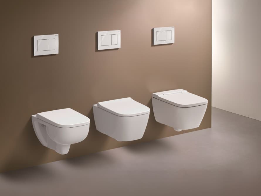 TurboFlush-technologie voor vierkante toiletten in alle prijssegmenten. TurboFlush-technologie voor vierkante toiletten in alle prijssegmenten.