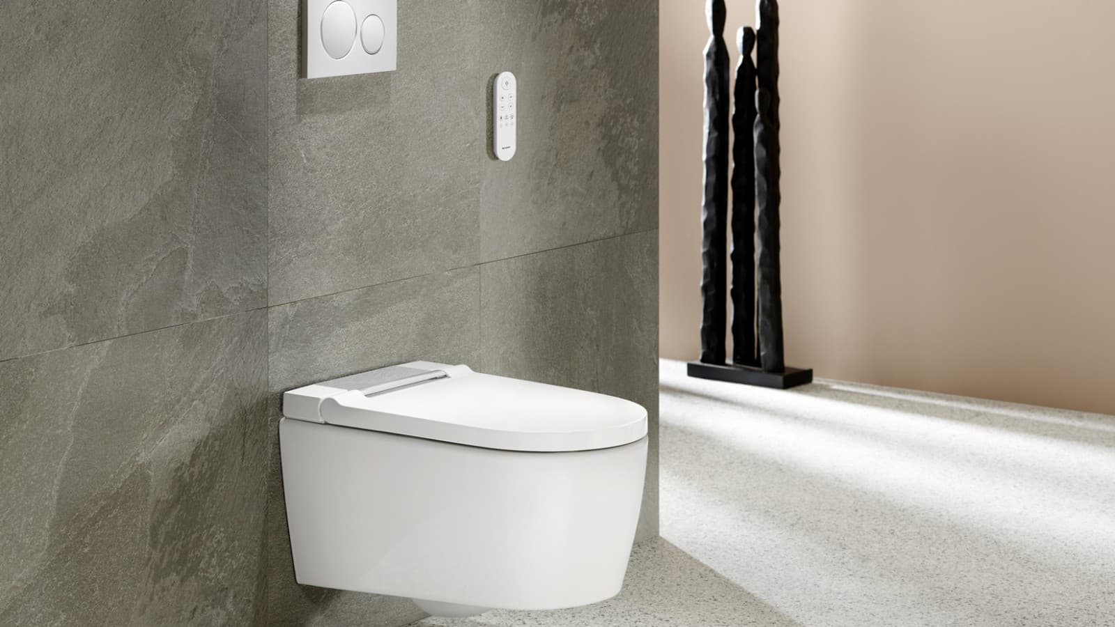 Geberit AquaClean Sela in wit met bedieningsplaat Sigma20 Geberit AquaClean Sela in wit met bedieningsplaat Sigma20