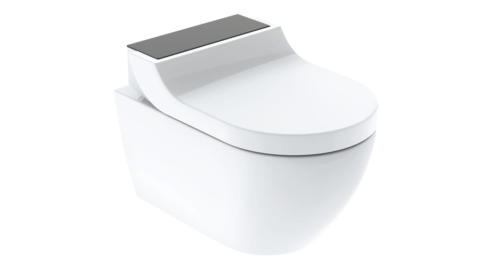 Geberit AquaClean Tuma in zwart glas Geberit AquaClean Tuma in zwart glas