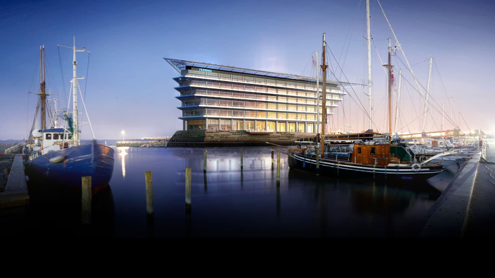 Met het mooiste uitzicht op de zeestraat Öresund tussen Kopenhagen en Malmö: het nieuwe hoofdkantoor van Ferring Pharmaceuticals (©Foster&Partners) Met het mooiste uitzicht op de zeestraat Öresund tussen Kopenhagen en Malmö: het nieuwe hoofdkantoor van Ferring Pharmaceuticals (©Foster&Partners)