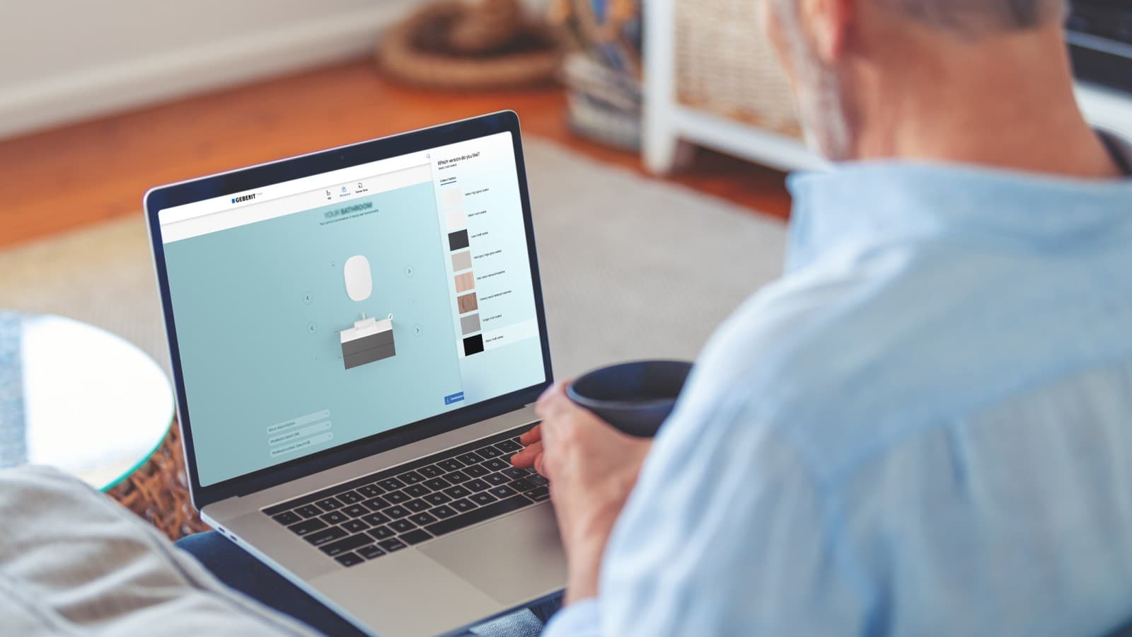 Stel uw badkamer samen met de Geberit Product Zoeker Stel uw badkamer samen met de Geberit Product Zoeker