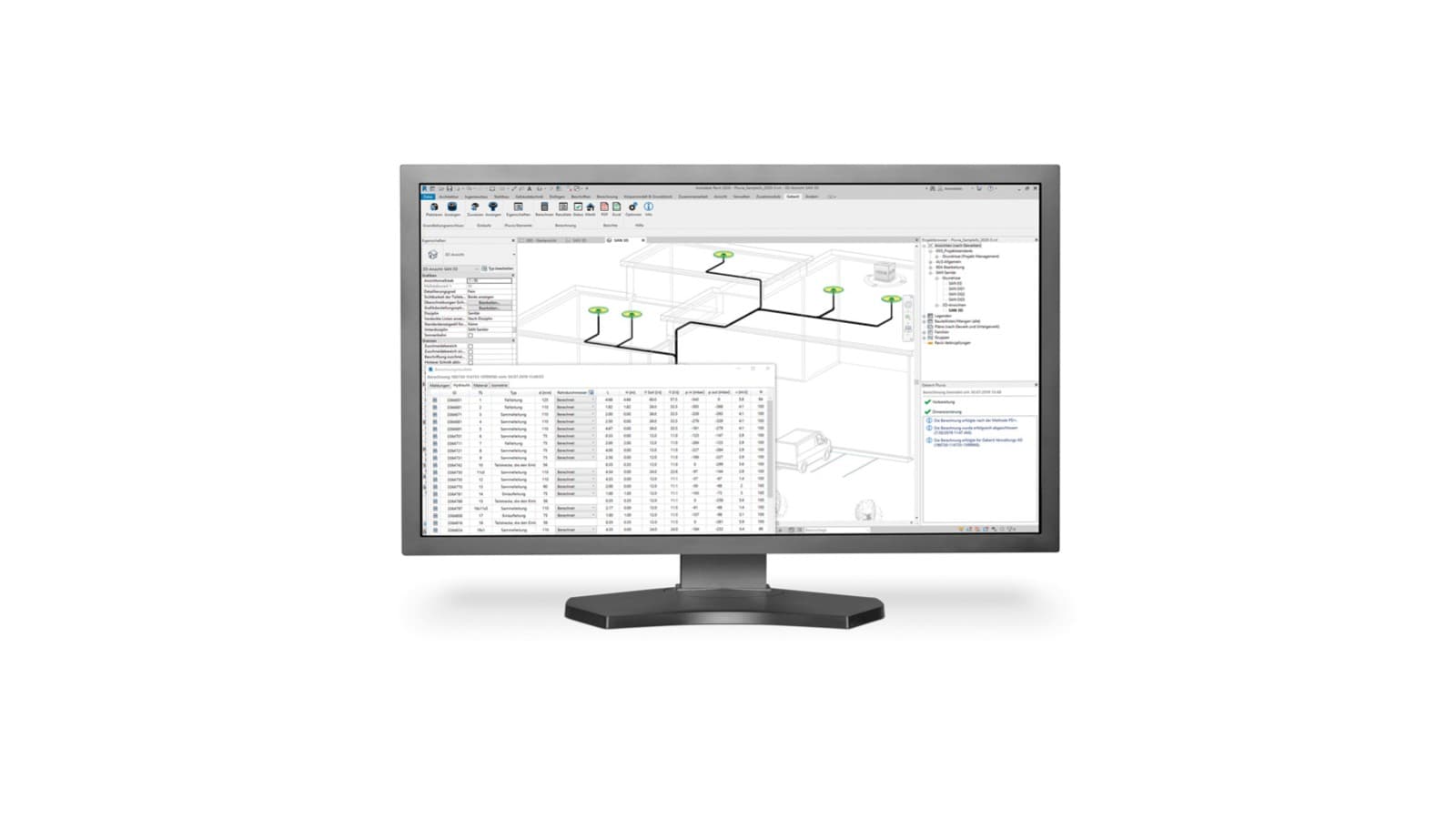 Screenshot van een Pluvia-calculatie-aanvraag Screenshot van een Pluvia-calculatie-aanvraag